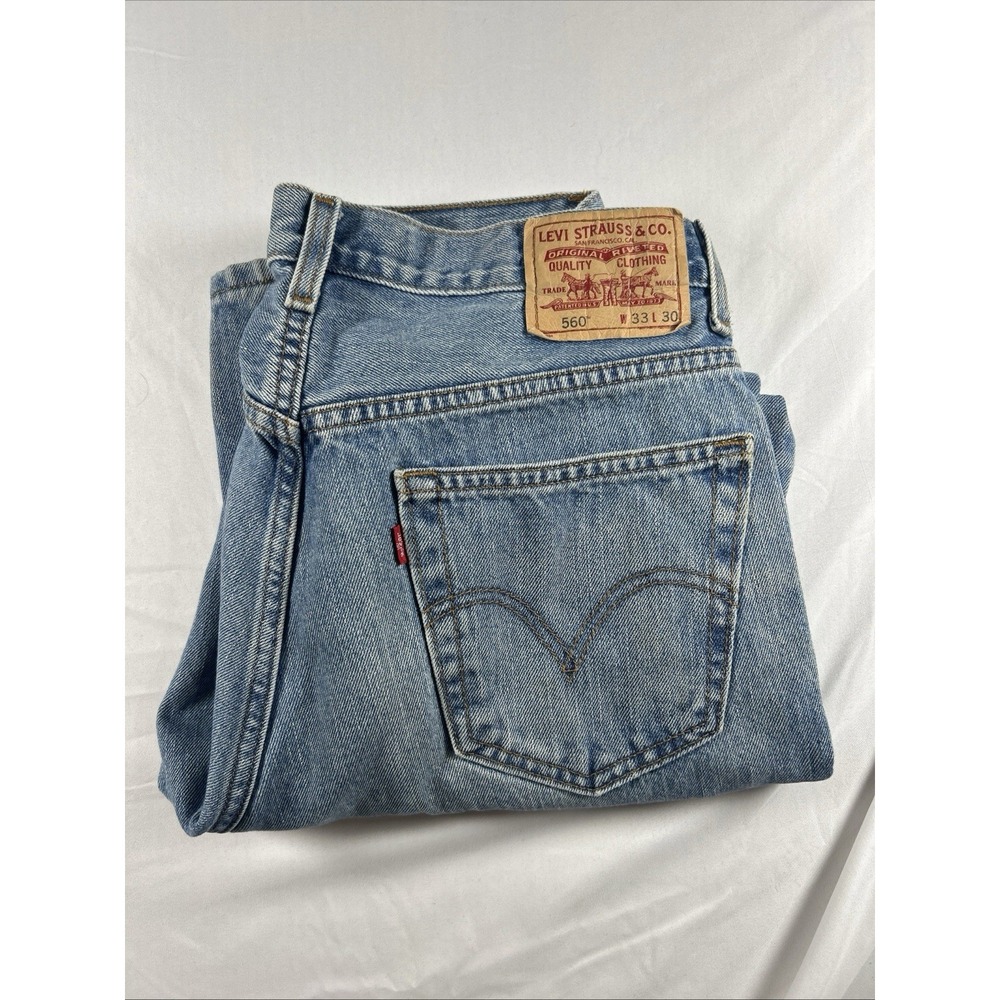 Levi's 560 Jeans Men's 33x30 Vintage Baggy Comfort Fit Blue Denim Skate Punk